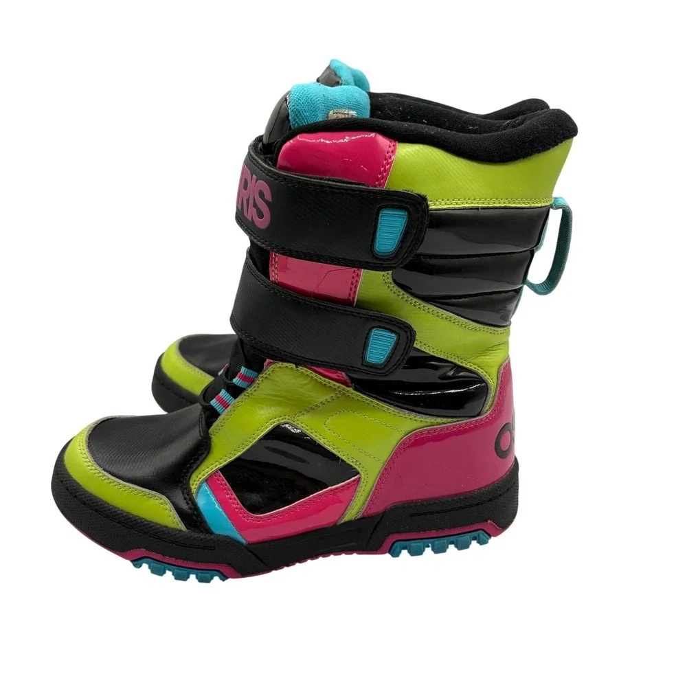 Osiris Thermolite Snow Boots Womens 6 Multi Color Excellent High Top Straps